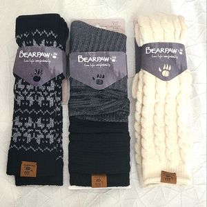 *NWT BearPaw Bundle 3 Pairs Supersoft Knee-High Socks.